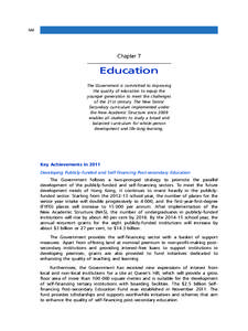 144  Chapter 7 Education The Government is committed to improving