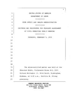 Safety / United States Department of Labor / Rulemaking / Civil penalty / Sago Mine disaster / Upper Big Branch Mine disaster / Mining / Safety engineering / Mine Safety and Health Administration