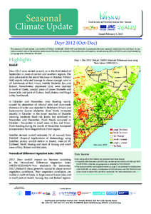 Seasonal  Climate Update Food Security and Nutrition Analysis Unit - Somalia