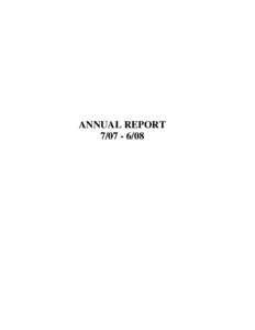 ANNUAL REPORT TABLE OF CONTENTS  Page