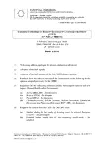 EUROPEAN COMMISSION HEALTH & CONSUMER PROTECTION DIRECTORATE-GENERAL Directorate C - Scientific Opinions C2 - Management of scientific committees; scientific co-operation and networks Scientific Committee on Toxicity, Ec