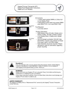 Segway PT / Nickel–metal hydride battery / Lithium-ion battery / Segway Inc. / Battery / Rechargeable batteries / NiMH batteries