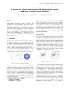 CCCG 2007, Ottawa, Ontario, August 20–22, 2007  A general and efficient representation for multiresolution meshes: application to quad/triangle subdivision Pierre Kraemer∗