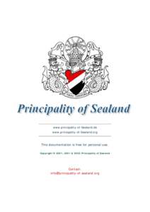 Chronology of the Principality of Sealand