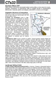 CTs33  CLIFF/TALUS SYSTEM Southern Floristic Region  Southern Mesic Cliff