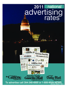 2011 national  advertising rates  wvgazette.com