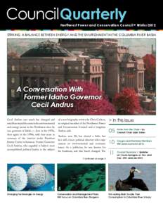 CouncilQuarterly  Northwest Power and Conservation Council > Winter 2012 Striking a balance between energy and the environment in the Columbia River Basin