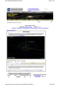 Astrodynamics / Astronomy / Comet Lulin / Orbital elements / Orbit / Main Belt asteroids / QD4 / C/2010 X1 / Celestial mechanics / Astrology / Planetary science