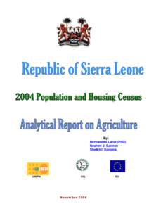 10% ANALYSIS OF THE AGRICULTURE MODULE IN 2004 HOUSING POPULATION CENSUS