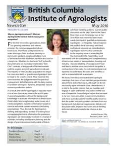 Newsletter  British Columbia Institute of Agrologists  May 2010