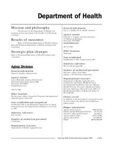 Department of Health Mission and philosophy General information  The mission of the Department of Health is to