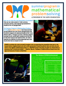 summerprogramin  mathematical problemsolving  summerprogramin