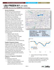 Mobility Investment Priorities Project  Dallas/Fort Worth LBJ Freeway