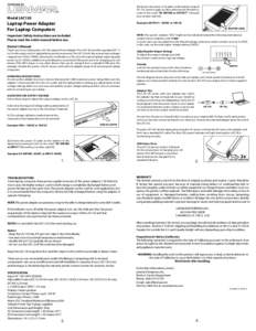 POWERED BY  3.) Review the power or ID plate on the laptops original AC / DC power supply usually used to power the device. Look for the word “DC RATING or OUTPUT” followed by a number and VDC.