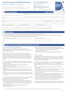 Tax File Number / Employment compensation / Financial services / Pension / Retirement / Finance / Economics / Superannuation in Australia / Business / Taxation in Australia / National identification numbers / Investment