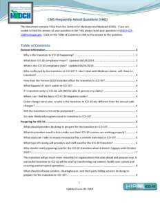 Provider key messages and talking points for ICD-10