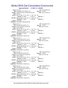 Approved Permits[removed]to[removed]Permit: [removed]Well: OOOGURUK UNIT ODSDW 01-44