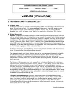 Chickenpox / Viral diseases / Herpesviruses / Varicella vaccine / Herpes zoster / Varicella zoster virus / Postherpetic neuralgia / Immunocompetence / Zoster-immune globulin / Medicine / Microbiology / Health