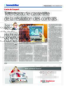 6 Immobilier  Tribune de Genève | Mardi 3 septembre 2013 L’avis de l’expert