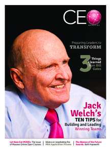 Jack Welch in CEO Magazine