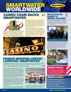 SMARTWATER WORLDWIDE CASINO CHAIN BACKS SMARTWATER  identified as the most ‘at-risk’. All seven sites have