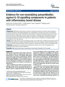 Autoimmune diseases / Health / Antibodies / Glycoproteins / Immunology / Inflammatory bowel disease / Interleukin / Ulcerative colitis / Autoimmunity / Biology / Anatomy / Immune system