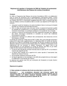 Microsoft Word - Réponse de la gestion-evaluation 2009 RCE-IPI-v.Feb 4-CAD_FR.doc
