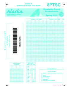 Grade 8 Science Practice Test Book 8PTSC Standards Based Assessments