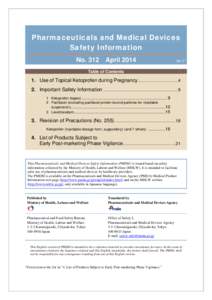 Pharmaceuticals and Medical Devices Safety Information No. 312 April 2014