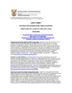 Climate change / United Nations Climate Change Conference / Post–Kyoto Protocol negotiations on greenhouse gas emissions / Kyoto Protocol / BASIC countries / Connie Hedegaard / Durban / Politics of global warming / Climate change policy / United Nations Framework Convention on Climate Change / Environment