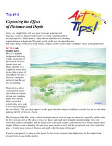 Tip #14  Capturing the Effect