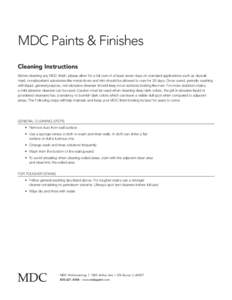 MDC_Cleaning Instructions