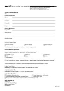 application form Contact Information Name : 