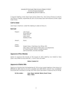 Hazel Crest School District No[removed]School Finance Authority Meeting Minutes - September 28, 2010