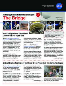 National Aeronautics and Space Administration Technology Demonstration Mission Program  The Bridge