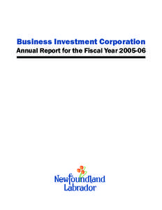 Business Investment Corporation  Annual Report for the Fiscal Year[removed] Business Investment Corporation