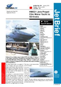 JetBrief No. 329 January 2001 Service: Pleasure Yacht