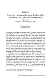 Democracy, expertise, and academic freedom: a First Amendment jurisprudence for the modern state