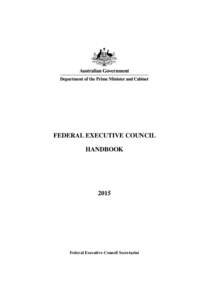 FEDERAL EXECUTIVE COUNCIL HANDBOOK[removed]Federal Executive Council Secretariat