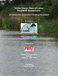 Winter Haven Chain of Lakes Pre-BMAP Assessment: An Interpretive Synthesis of Existing Information