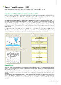 Electric Force Microscopy (EFM) High Resolution and High Sensitivity Imaging of Electrostatic Force