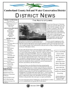 Cumberland County Soil and Water Conservation District  DISTRICT NEWS DISTRICT SUPERVISORS Tom Gordon, Chair Jack Flaherty, Vice Chair/Secretary