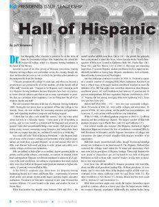 PRESIDENTS ISSUE/LEADERSHIP  Hall of Hispanic