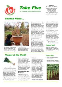 Take Five The Five A Day Market Garden newsletter Issue 33 DecJan 2014 Five A Day Market Garden