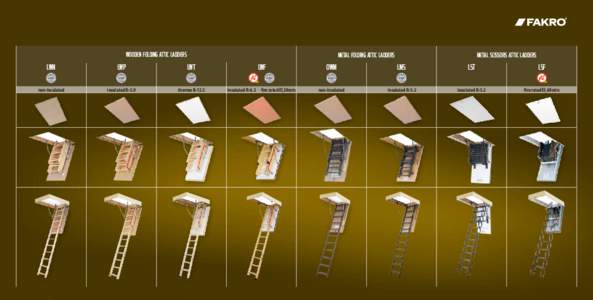 WOODEN FOLDING ATTIC LADDERS  METAL FOLDING ATTIC LADDERS CO  — M A NUF