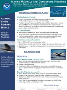 Marine Mammal Take Reduction Team Fact Sheet