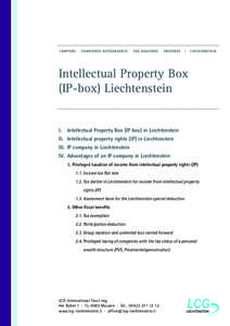 Intellectual Property Box (IP-Box) Liechtenstein | formation/ founding of an IP Company