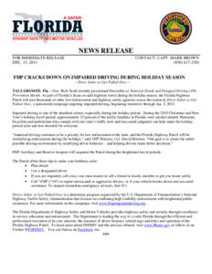 NEWS RELEASE FOR IMMEDIATE RELEASE DEC. 15, 2011 CONTACT: CAPT. MARK BROWN[removed]