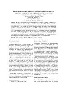 DOWNSLOPE WINDSTORMS IN ICELAND – WRF/MM5 MODEL COMPARISON - II Hálfdán Ágústsson12 , Jian-Wen Bao3 , Ólafur Rögnvaldsson14 and Haraldur Ólafsson124 1 Institute for Meteorological Research, Reykjavík, Iceland