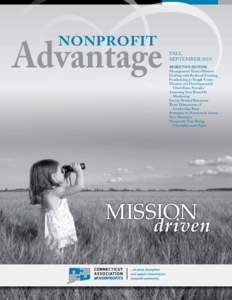 Advantage NONPROFIT FALL SEPTEMBER 2010 INSIDE THIS EDITION: